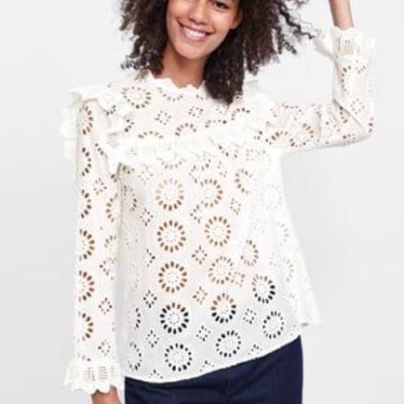 Zara Tops - Zara Eyelet Blouse